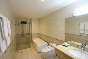 Regadera, amenidades de baño gratuitas, secadora de cabello, pantuflas 