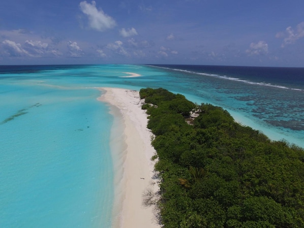 On the beach, snorkeling, kayaking, fishing