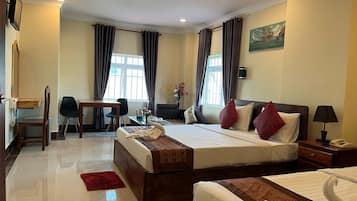 Deluxe Triple Room | Premium bedding, down comforters, pillowtop beds, minibar