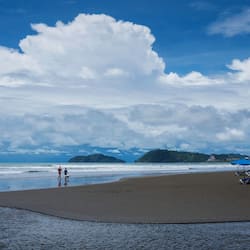 On the beach, sun loungers, beach umbrellas, beach massages