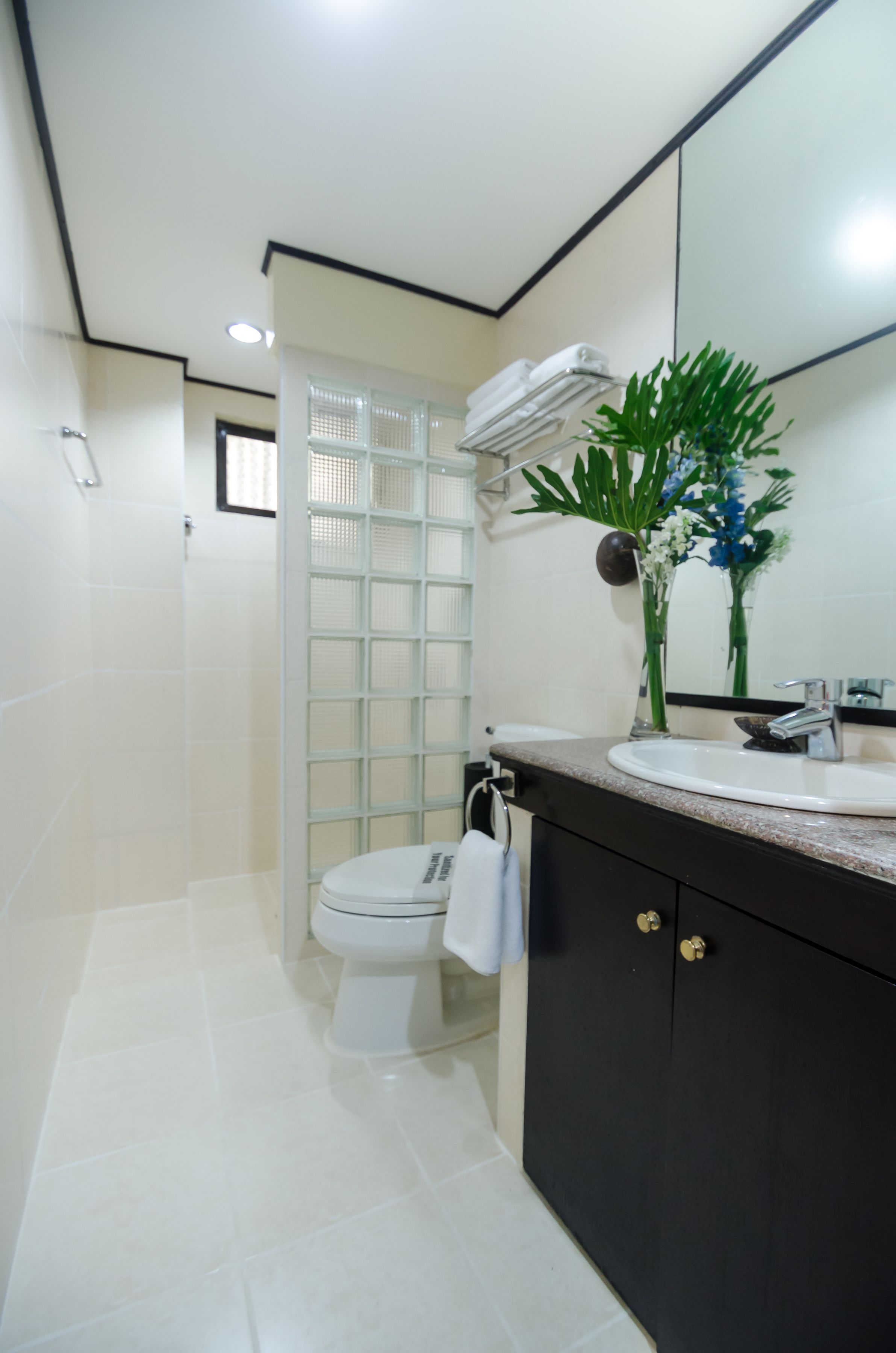 super deluxe main building | bathroom | shower, free toiletries, hair dryer, towels