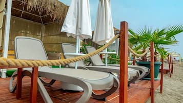 Private beach nearby, sun-loungers, beach umbrellas, beach towels