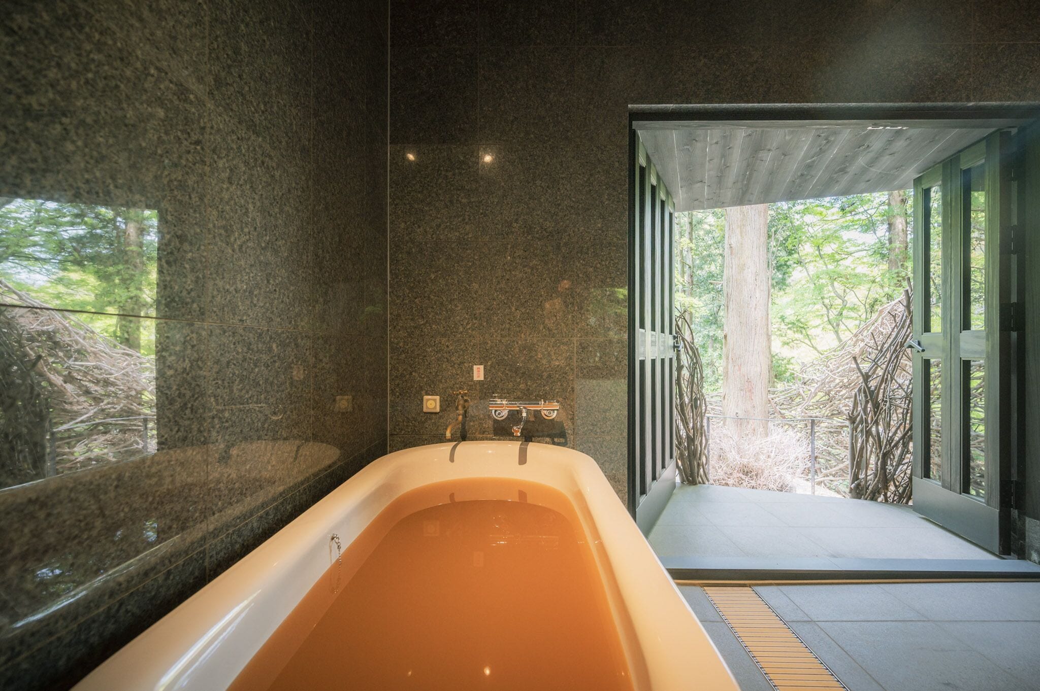 premium room | bathroom | separate bathtub and shower, spring water bathtub, free toiletries