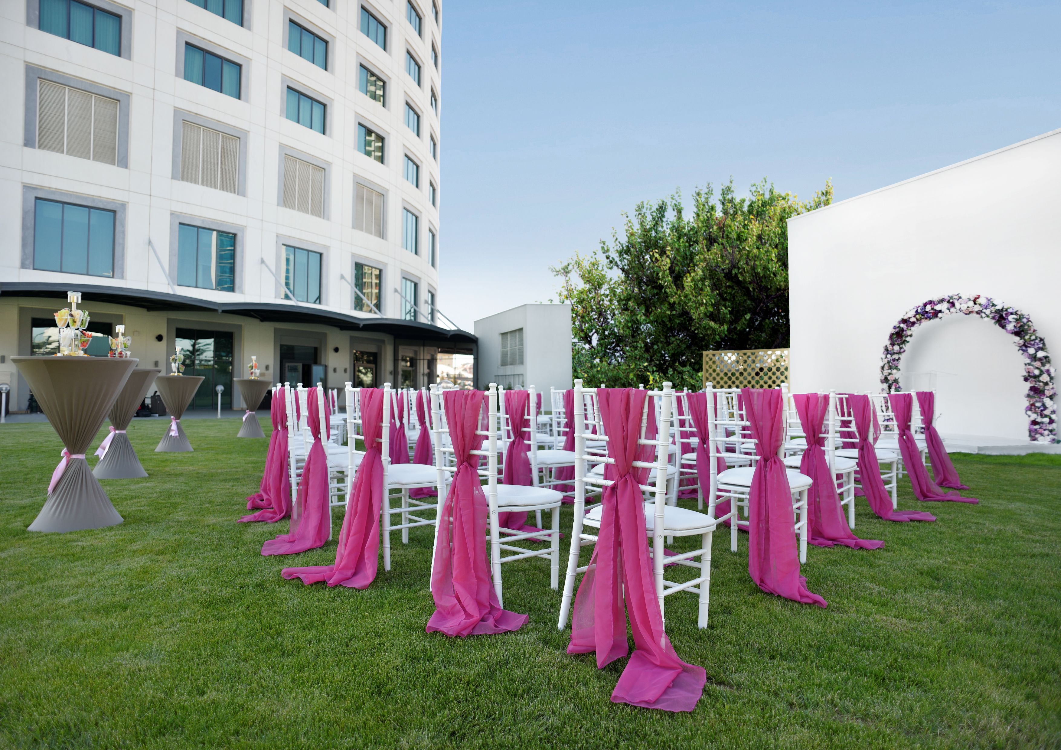 outdoor wedding area