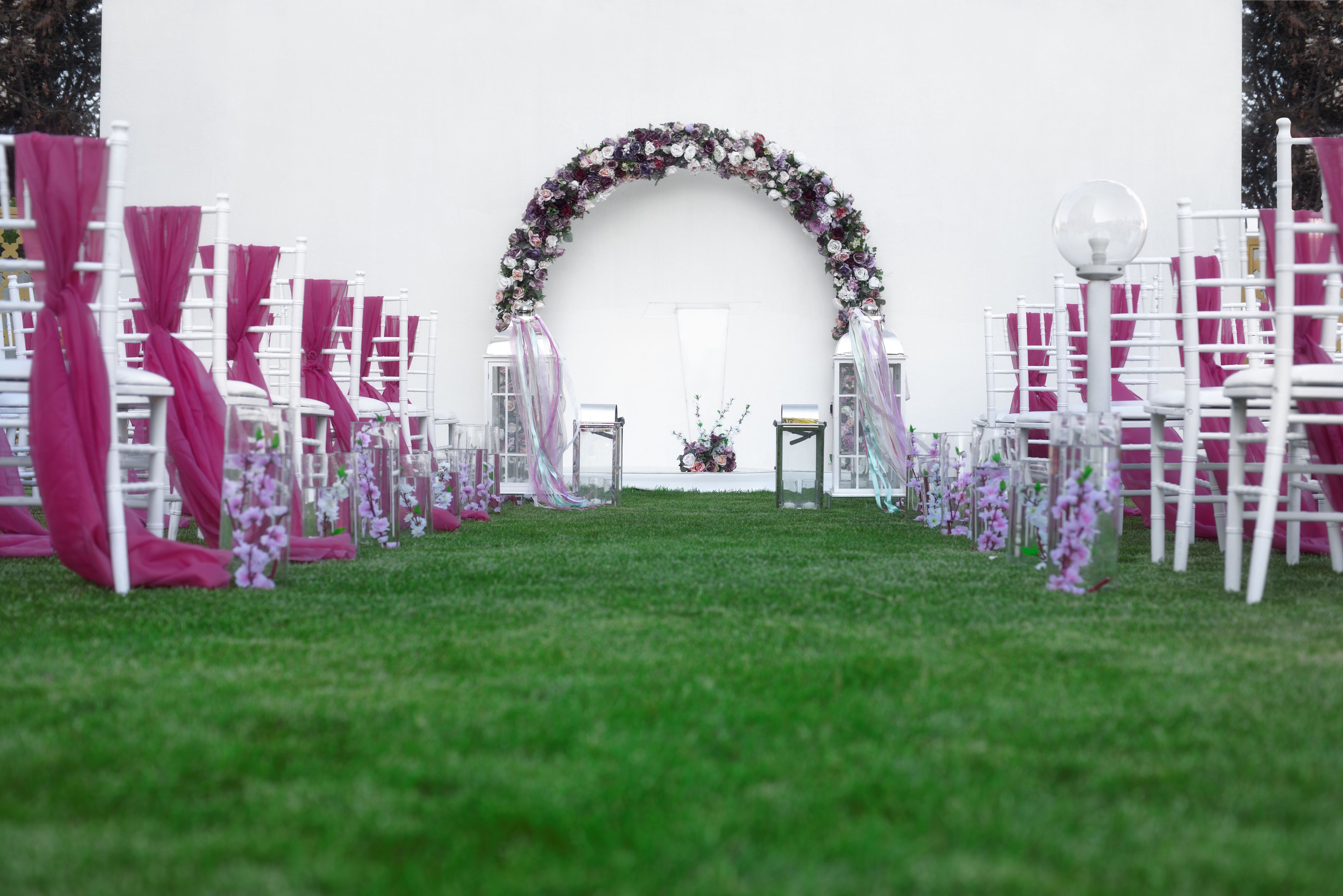 outdoor wedding area
