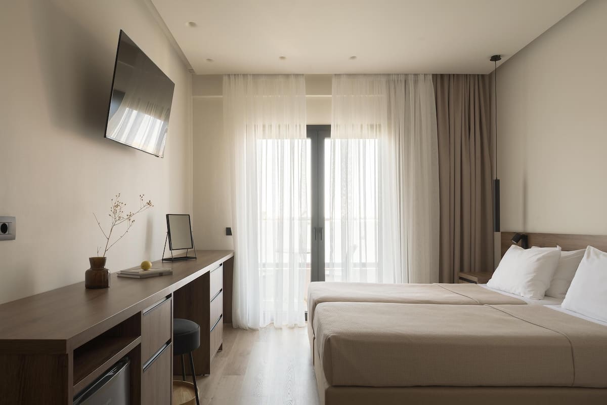 In-room safe, desk, blackout curtains, iron/ironing board (on request)