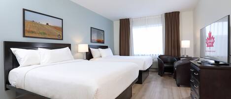 Deluxe Room, 2 Queen Beds | Premium bedding, desk, blackout drapes, soundproofing