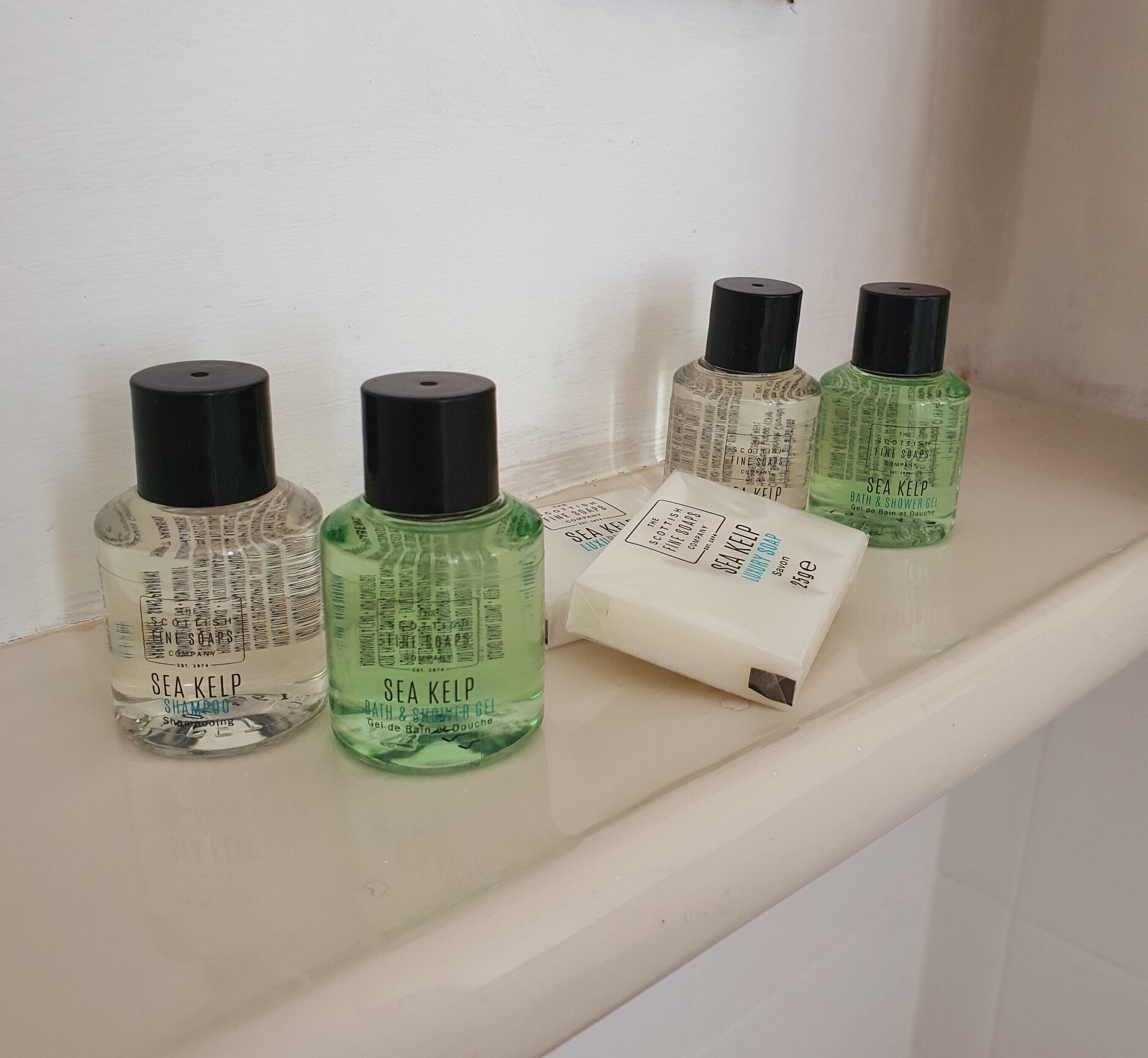 free toiletries, hair dryer, towels, soap