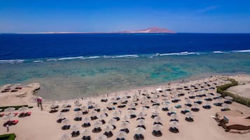 Private beach, sun loungers, beach umbrellas, beach towels