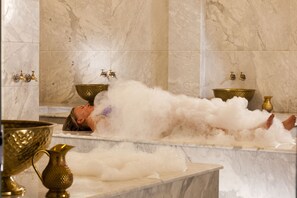 Sauna, steam room, Turkish bath, body treatments, hot stone massages
