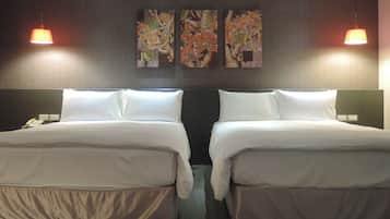 Family Quadruple Room | Down duvets, in-room safe, individually decorated