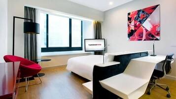 Down duvets, desk, iron/ironing board, free WiFi