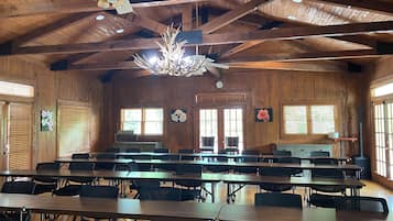 Outdoor banquet area
