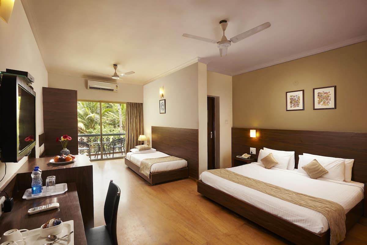 luxury room, multiple beds, balcony | 1 bedroom, desk, blackout curtains, iron/ironing board