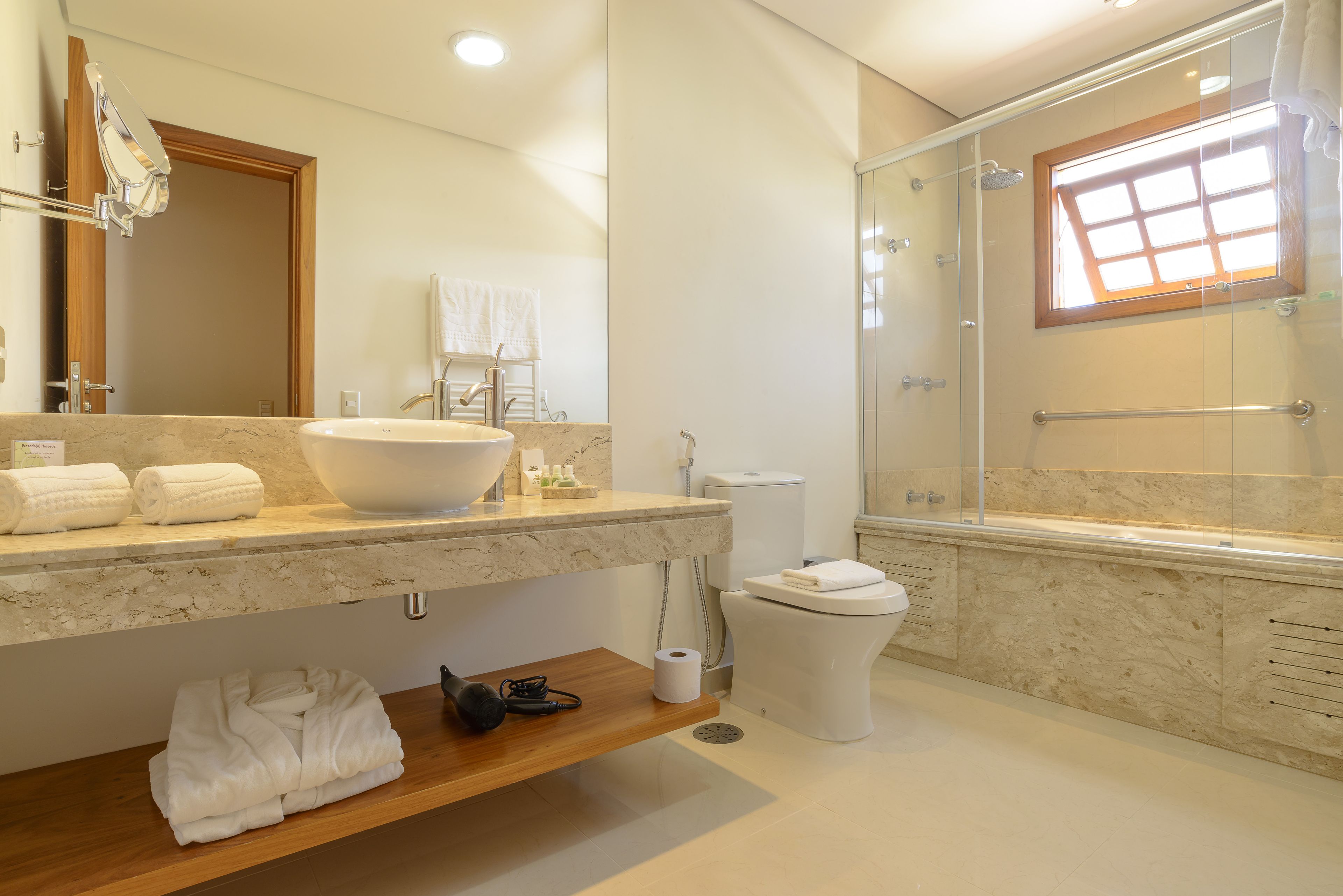 duplex, fireplace | bathroom | designer toiletries, hair dryer, heated floors, towels