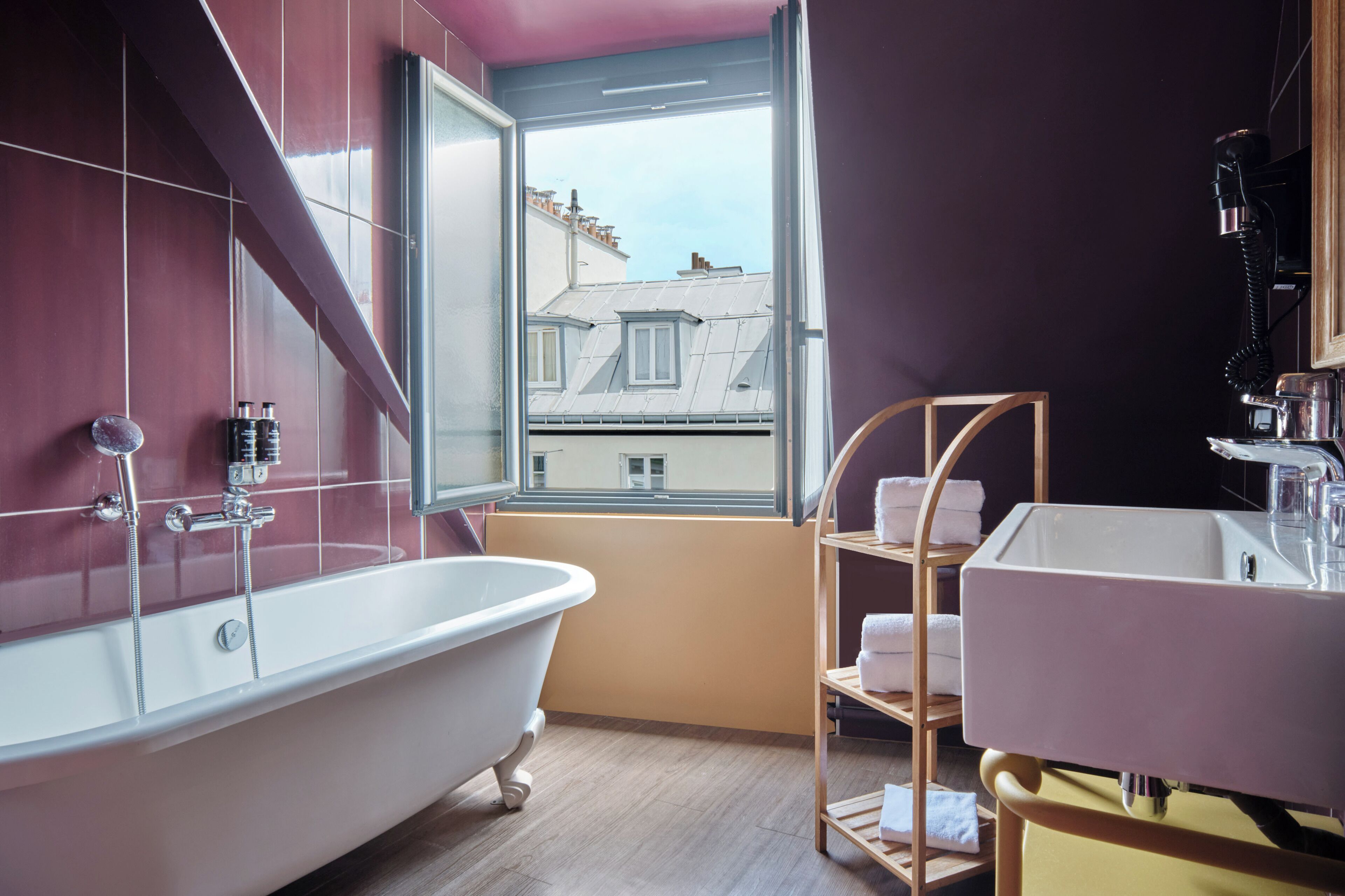 superior double room (josephine) | bathroom | shower, rainfall showerhead, free toiletries, hair dryer