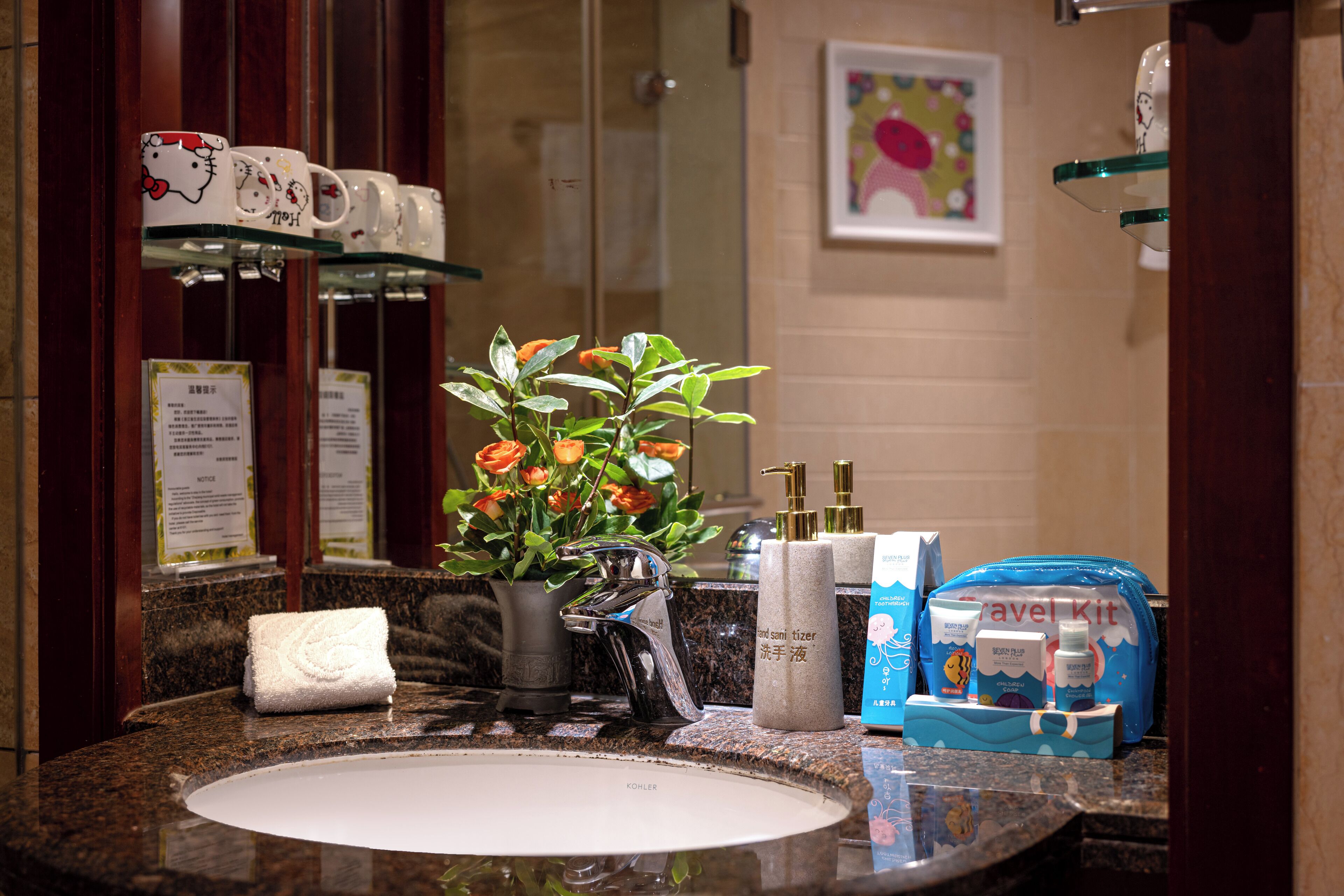 free toiletries, hair dryer, bathrobes, slippers