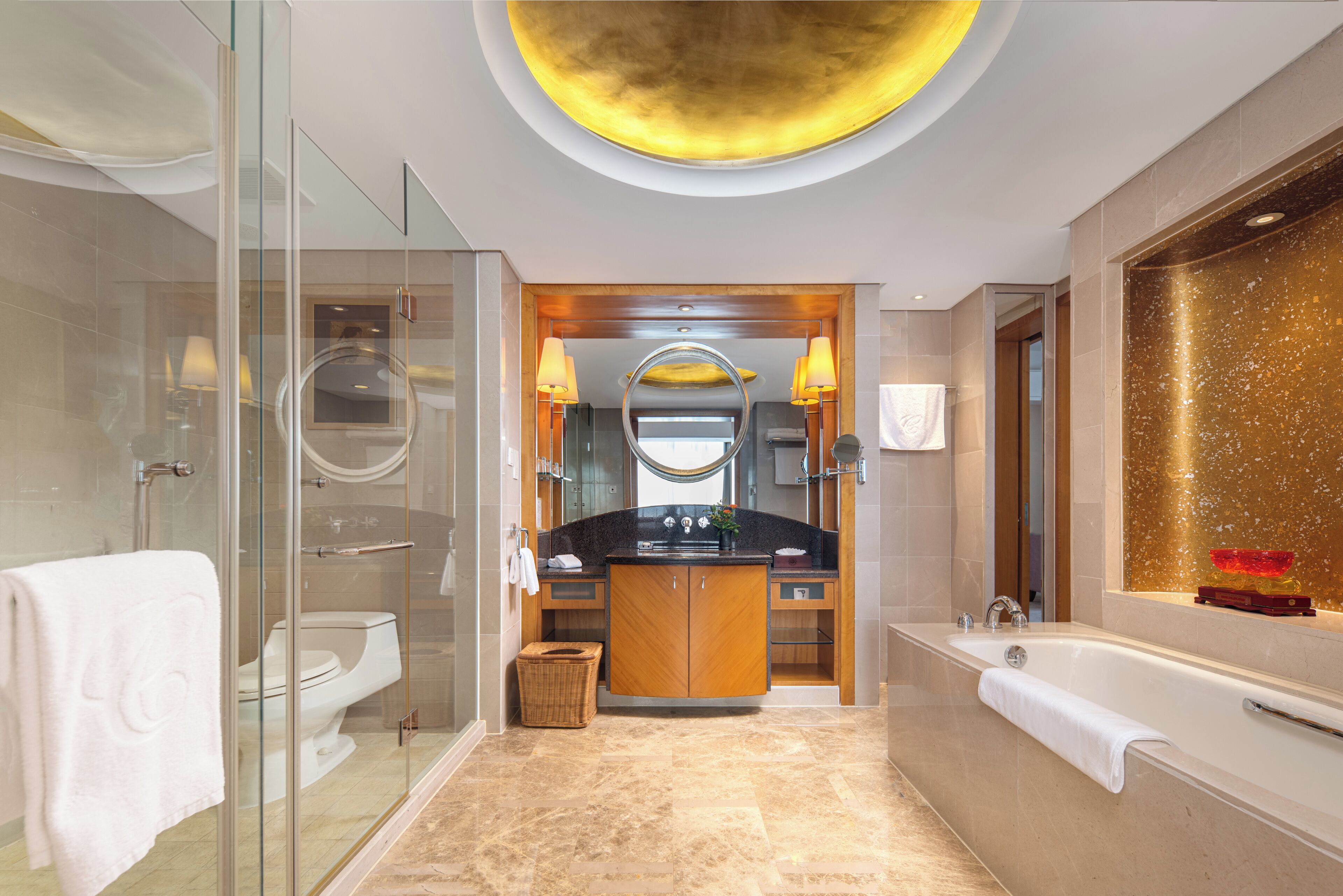 suite, 1 king bed | bathroom | free toiletries, hair dryer, bathrobes, slippers