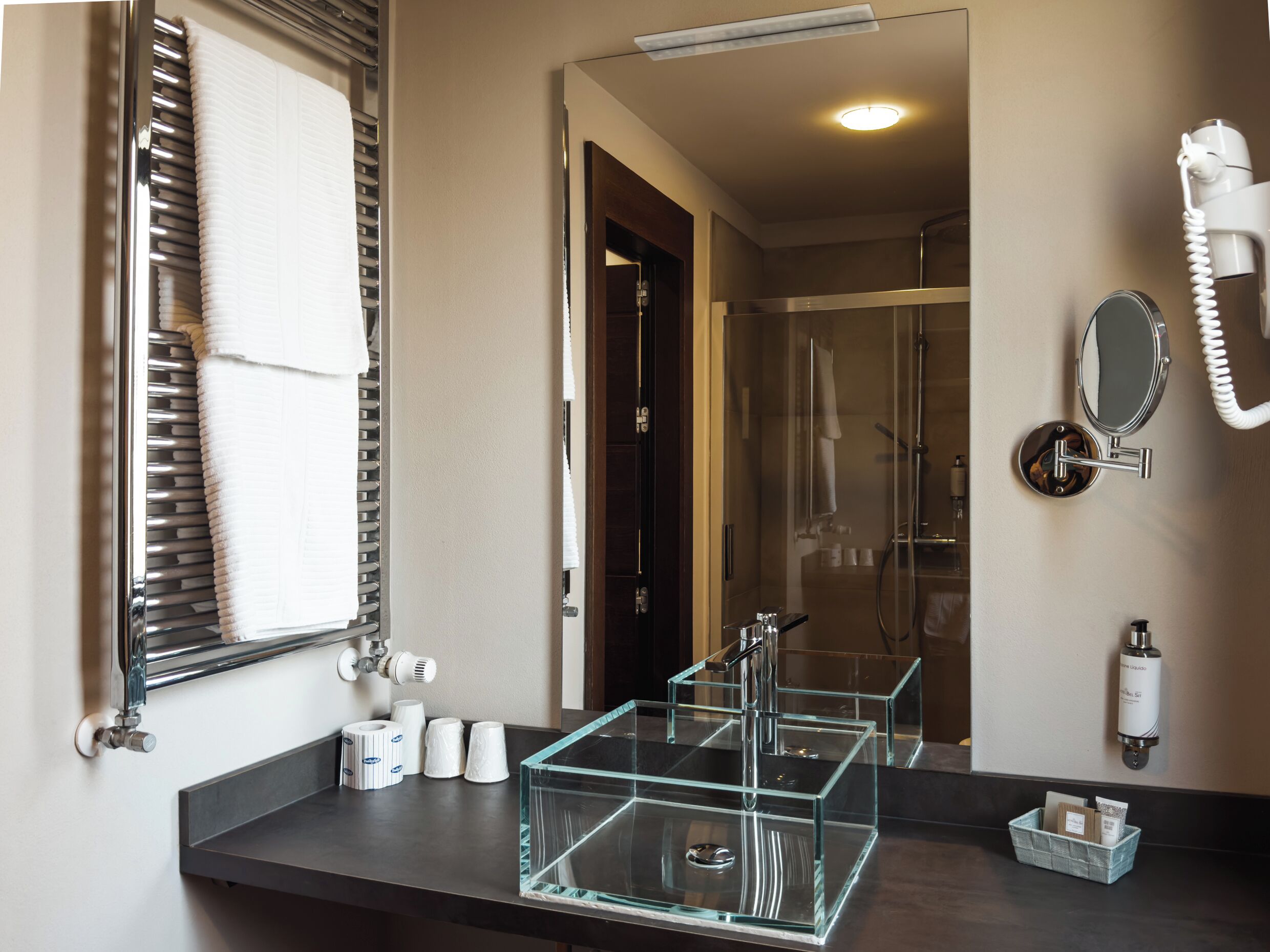 economy standard double or twin room | bathroom | shower, free toiletries, hair dryer, slippers