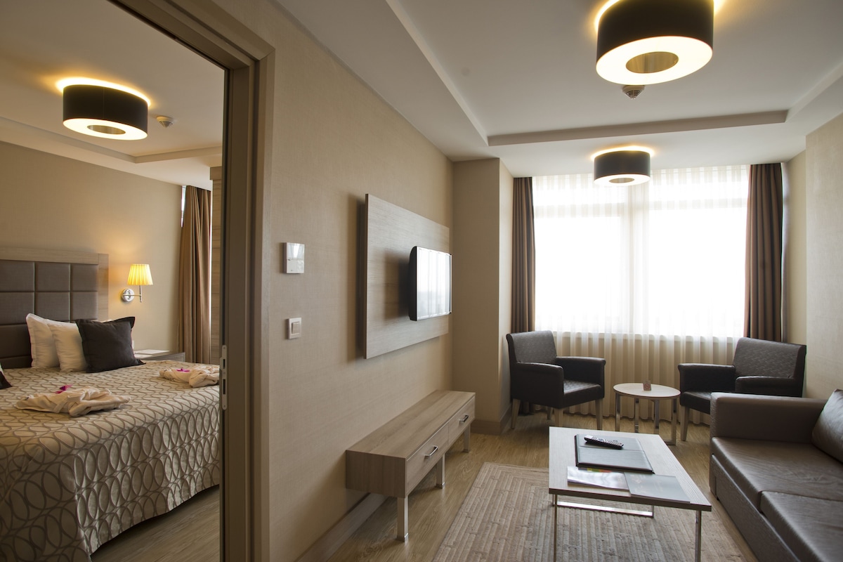1 bedroom, hypo-allergenic bedding, minibar, in-room safe