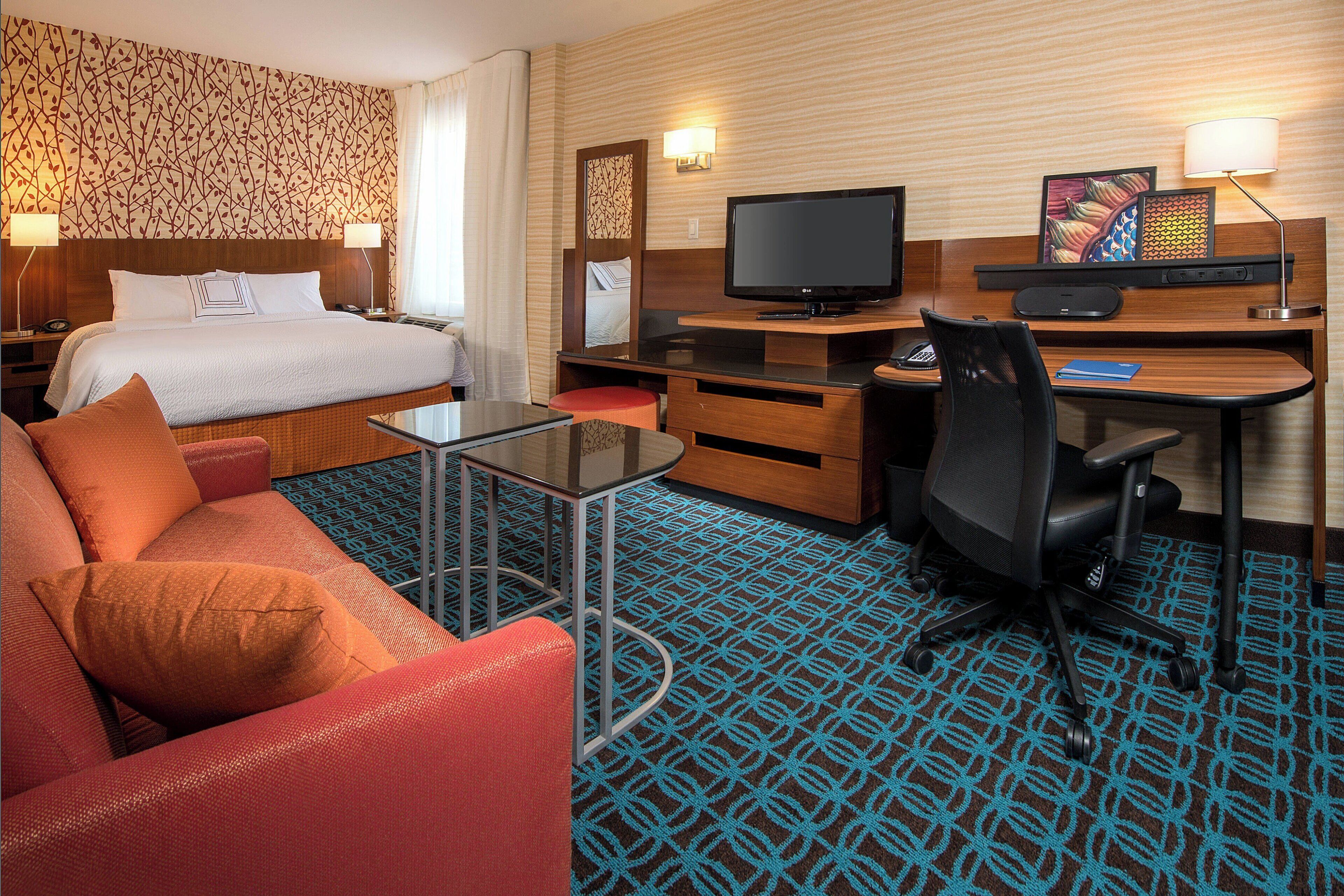 in-room safe, desk, laptop workspace, iron/ironing board