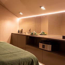 Steam room, hot stone massages, deep-tissue massages, reflexology