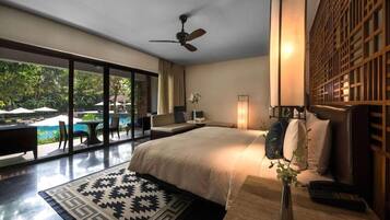 Luxe beddengoed, donsdekens, Select Comfort-bedden, een minibar