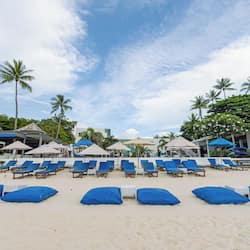 Plage, sable blanc, bar de plage