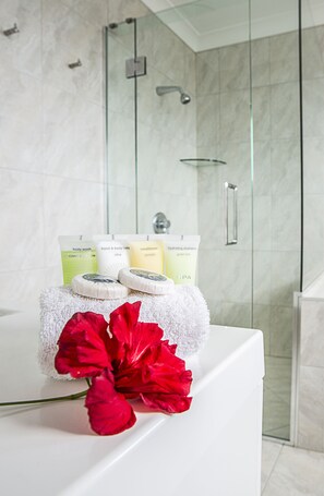 Executive Suite | Bathroom | Shower, free toiletries, hair dryer, towels - Paradise Hotel And Resort (Norfolk Island)