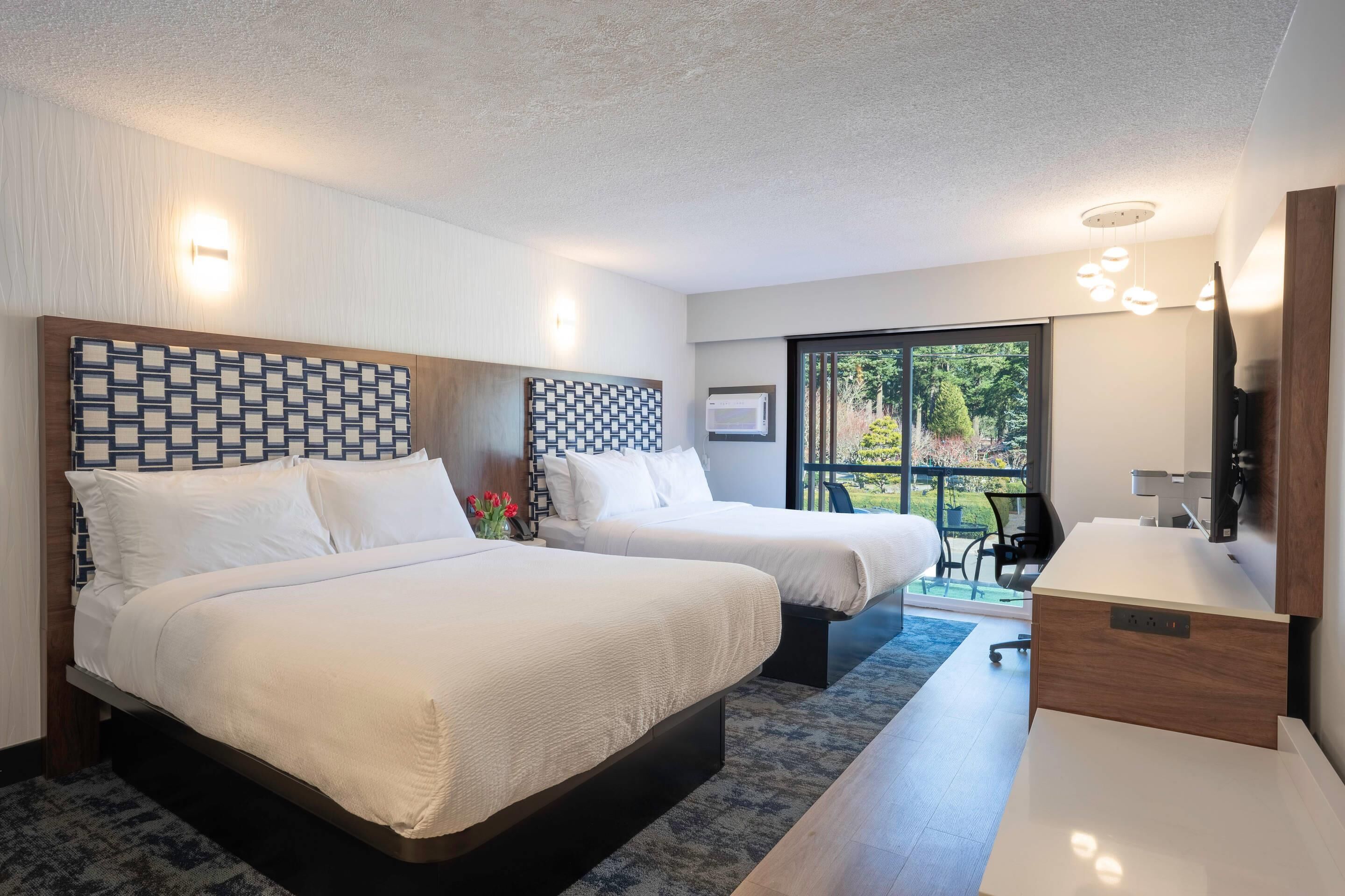 Room, 2 Queen Beds, Non Smoking (Efficiency) | Premium bedding, desk, blackout drapes, free WiFi