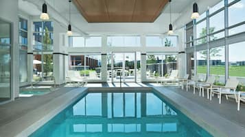 Indoor pool, open 6:00 AM to 11:00 PM, sun loungers