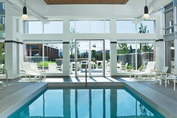 Indoor pool, open 6:00 AM to 11:00 PM, sun loungers
