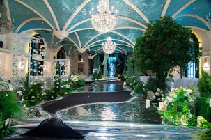 Outdoor banquet area