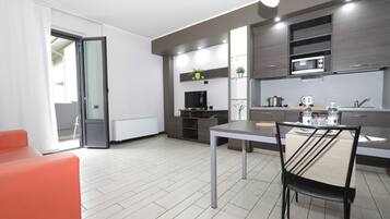 Deluxe-Apartment, Balkon, Gartenblick | Ausblick vom Zimmer