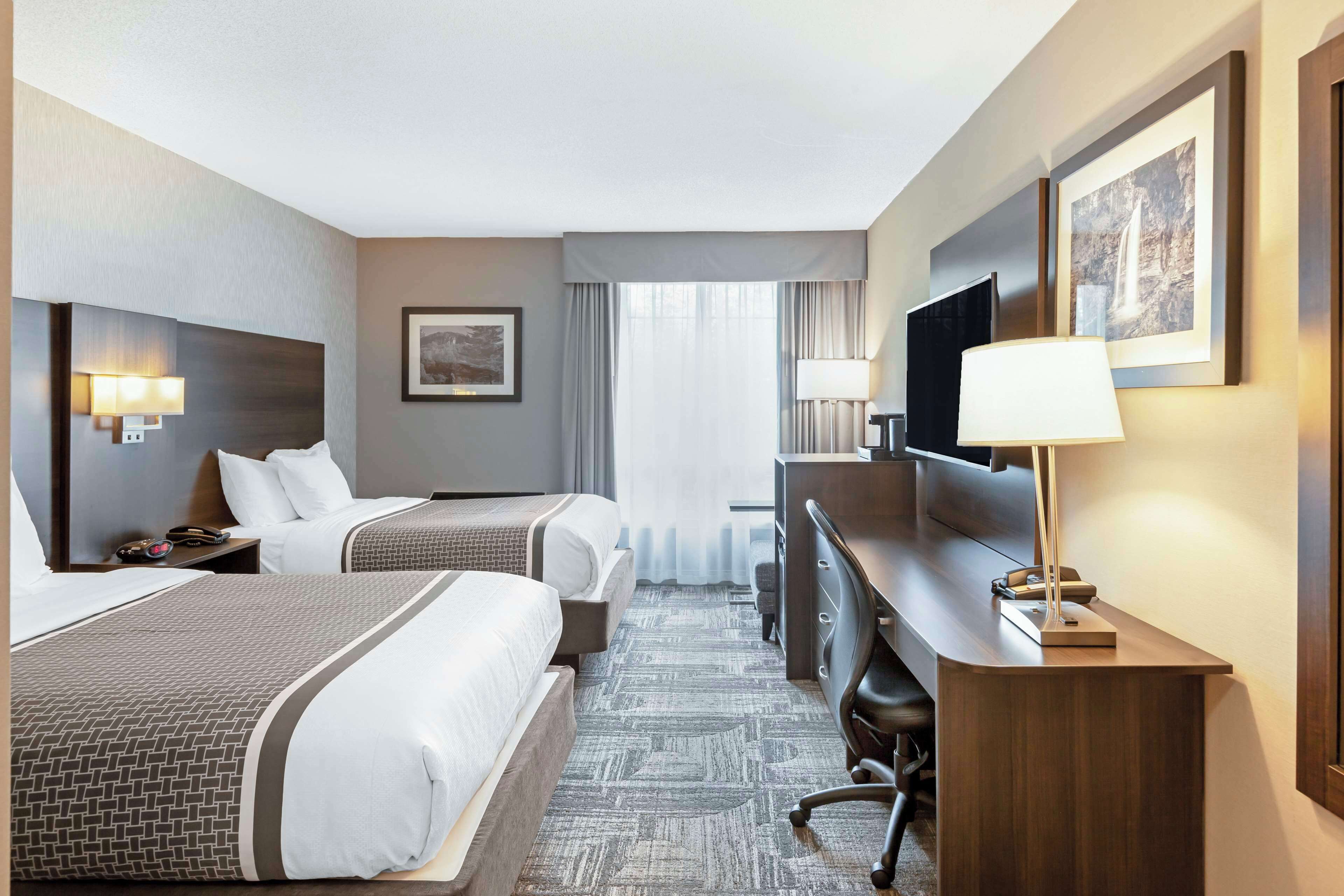 Standard Room, 2 Double Beds, Non Smoking, Refrigerator & Microwave | Hypo-allergenic bedding, desk, blackout drapes, iron/ironing board