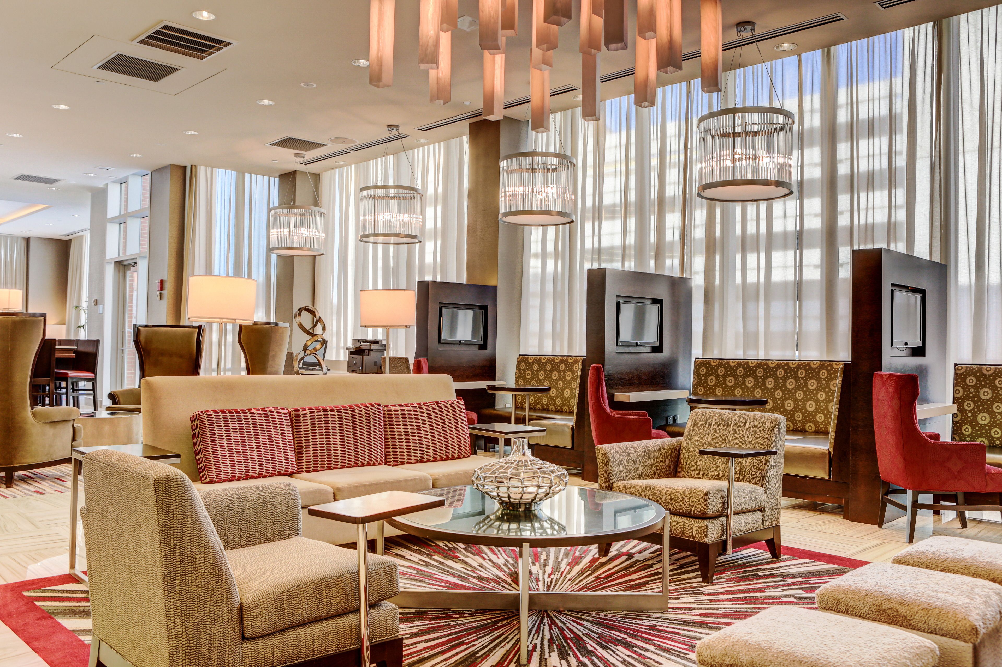 Área de estar no saguão