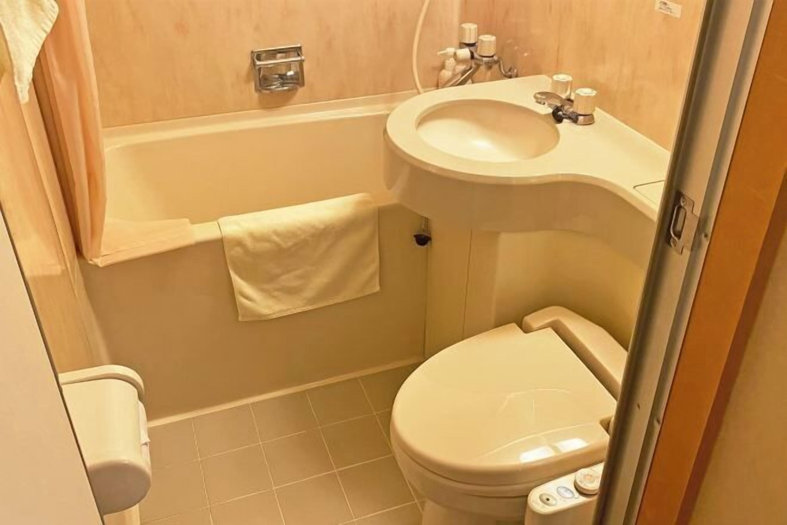 Ensemble douche/baignoire, articles de toilette gratuits, sèche-cheveux