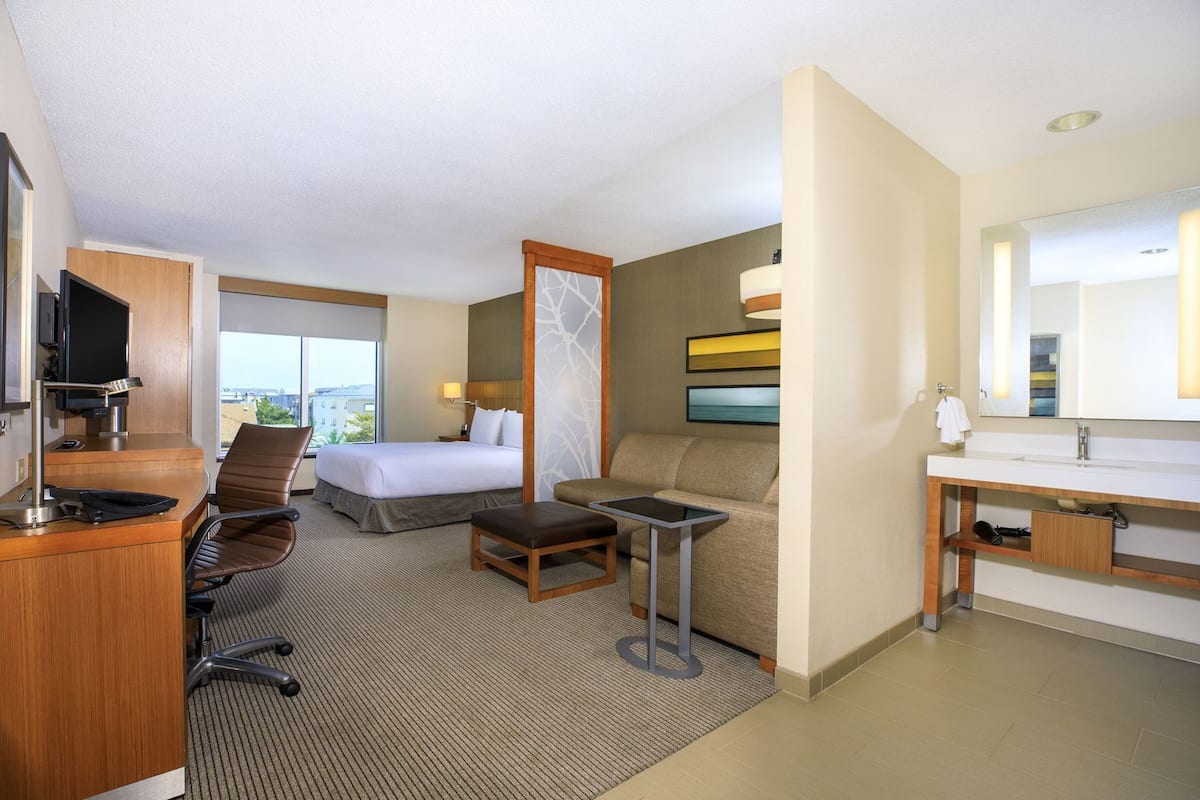 In-room safe, desk, blackout curtains, iron/ironing board