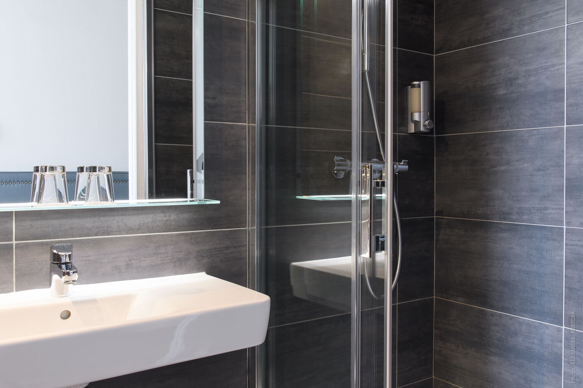 free toiletries, hair dryer, towels