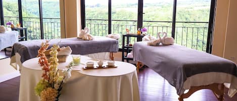 Sauna, body treatments, body wraps, facials, manicures and pedicures