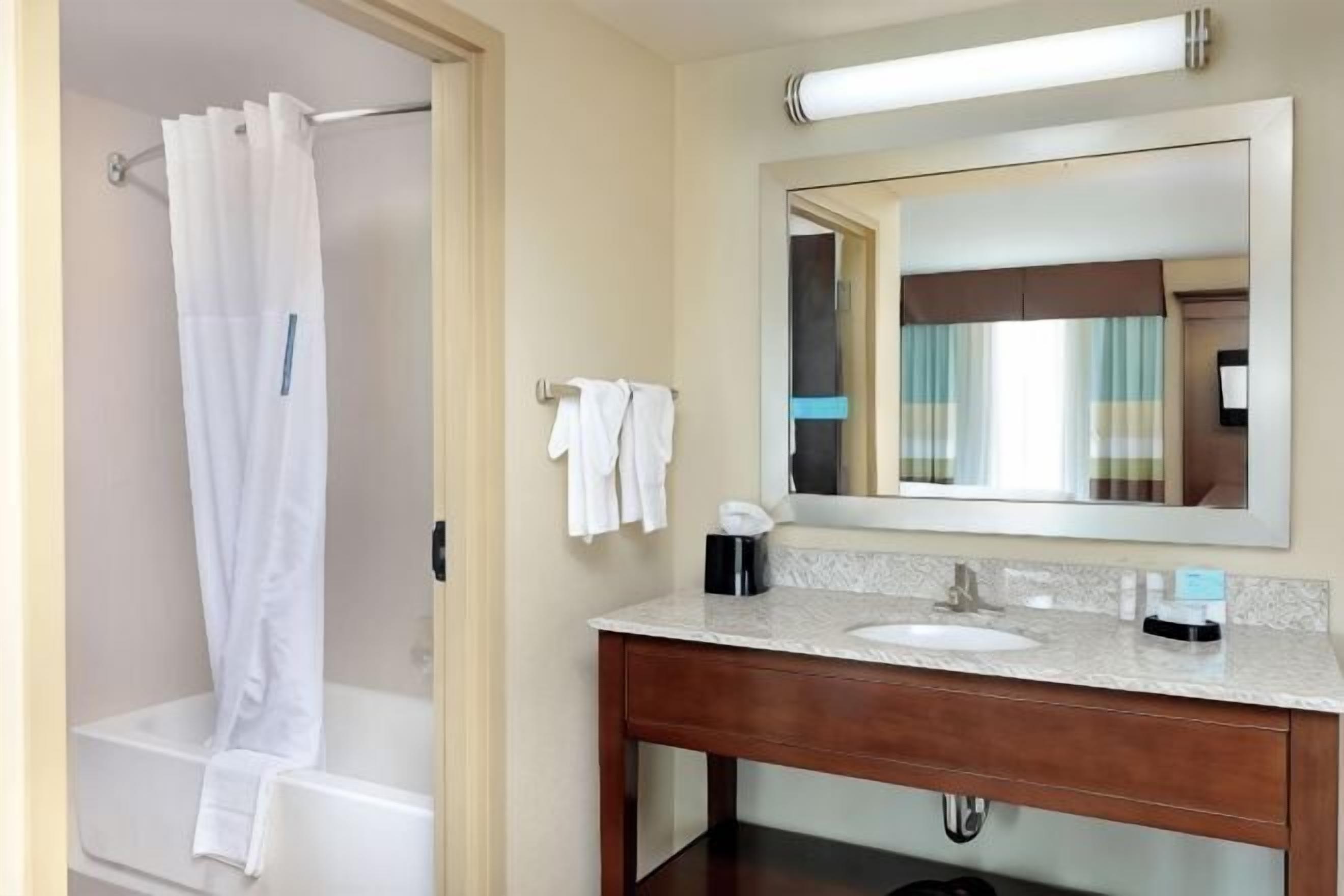 Hair dryer, towels