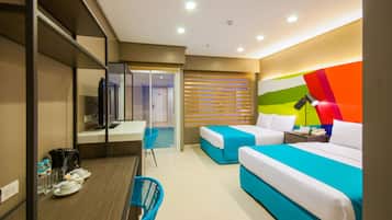 Deluxe Room, Pool Access | 1 bedroom, minibar, in-room safe, desk