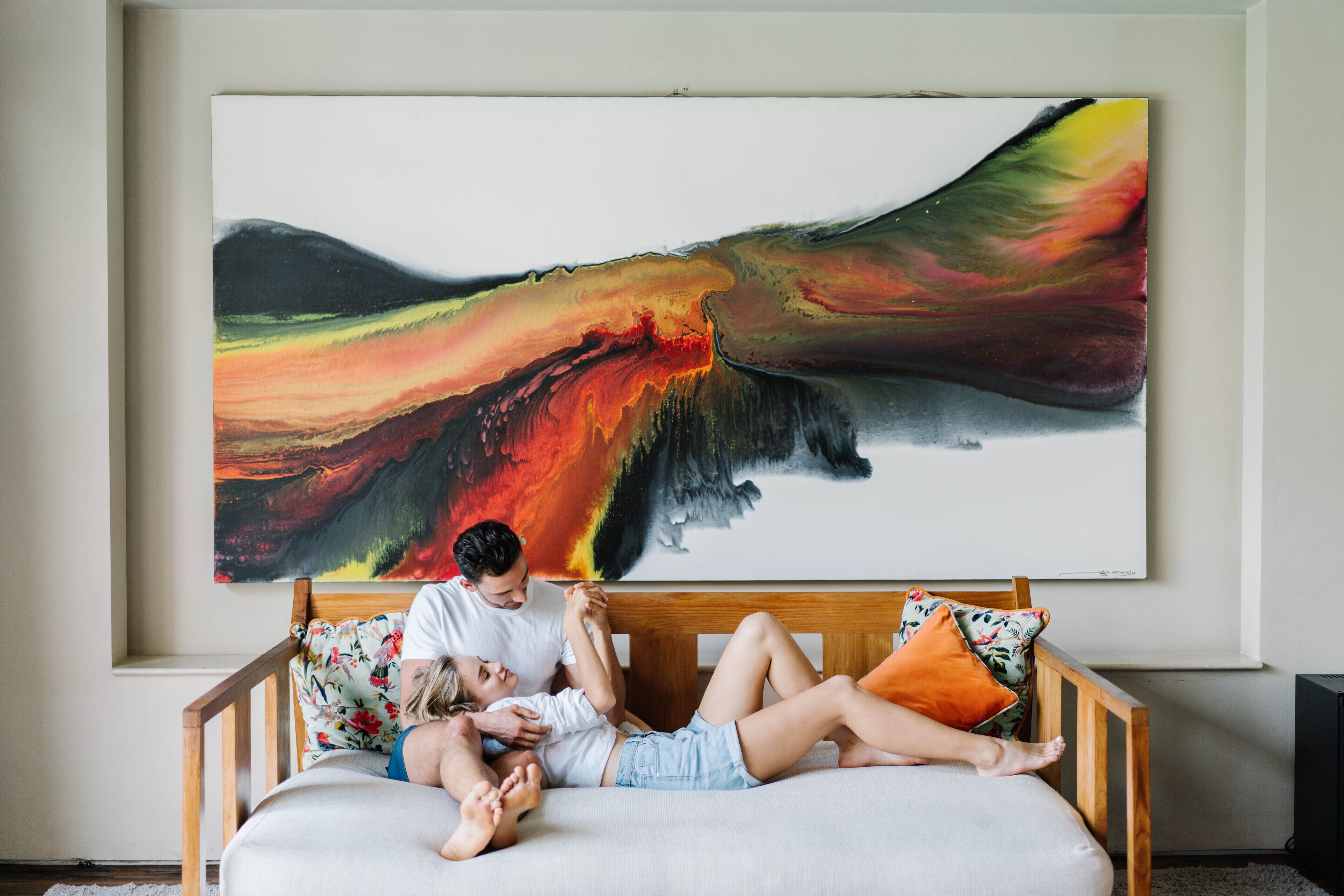 Villa, 1 Bedroom, Private Pool (Desire) | Living area | 43-inch Smart TV with cable channels, TV, DVD player