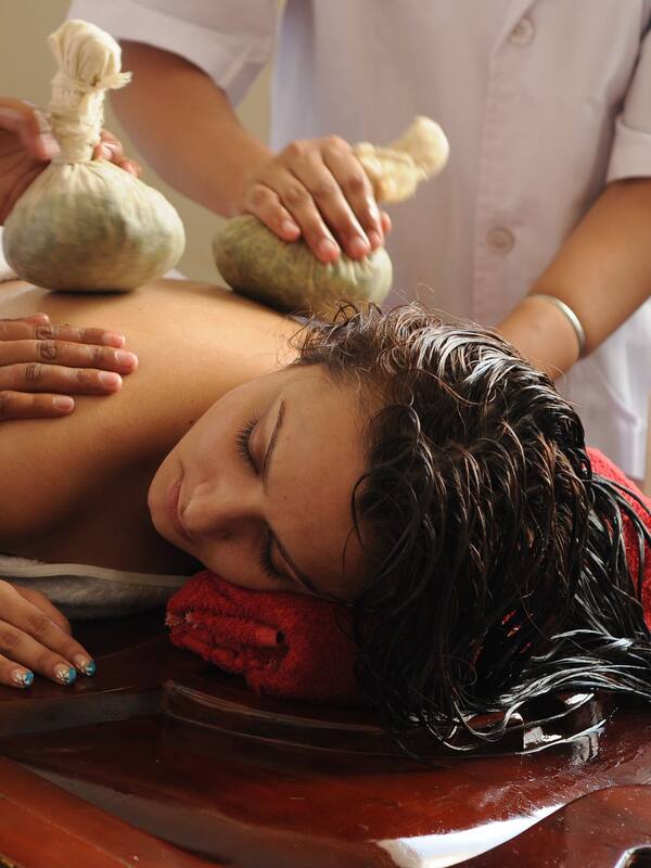 Sauna, body treatments, detox wraps, facials, Ayurvedic treatments