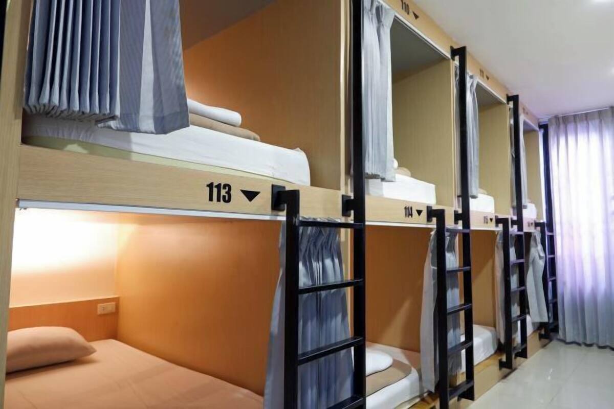 Blackout drapes, WiFi (free), bed sheets