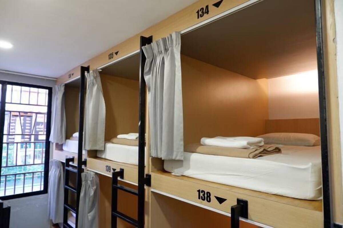 Blackout drapes, WiFi (free), bed sheets