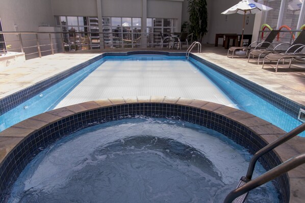 Indoor pool, outdoor pool