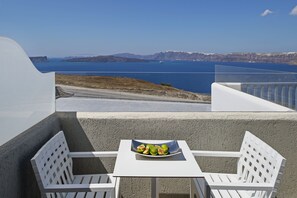 Deluxe Suite, Hot Tub (Caldera View) | View from room - Acroterra Rosa Luxury Suites & Spa (Santorini)
