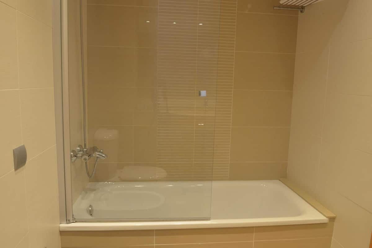 hydromassage showerhead, free toiletries, hair dryer, bidet