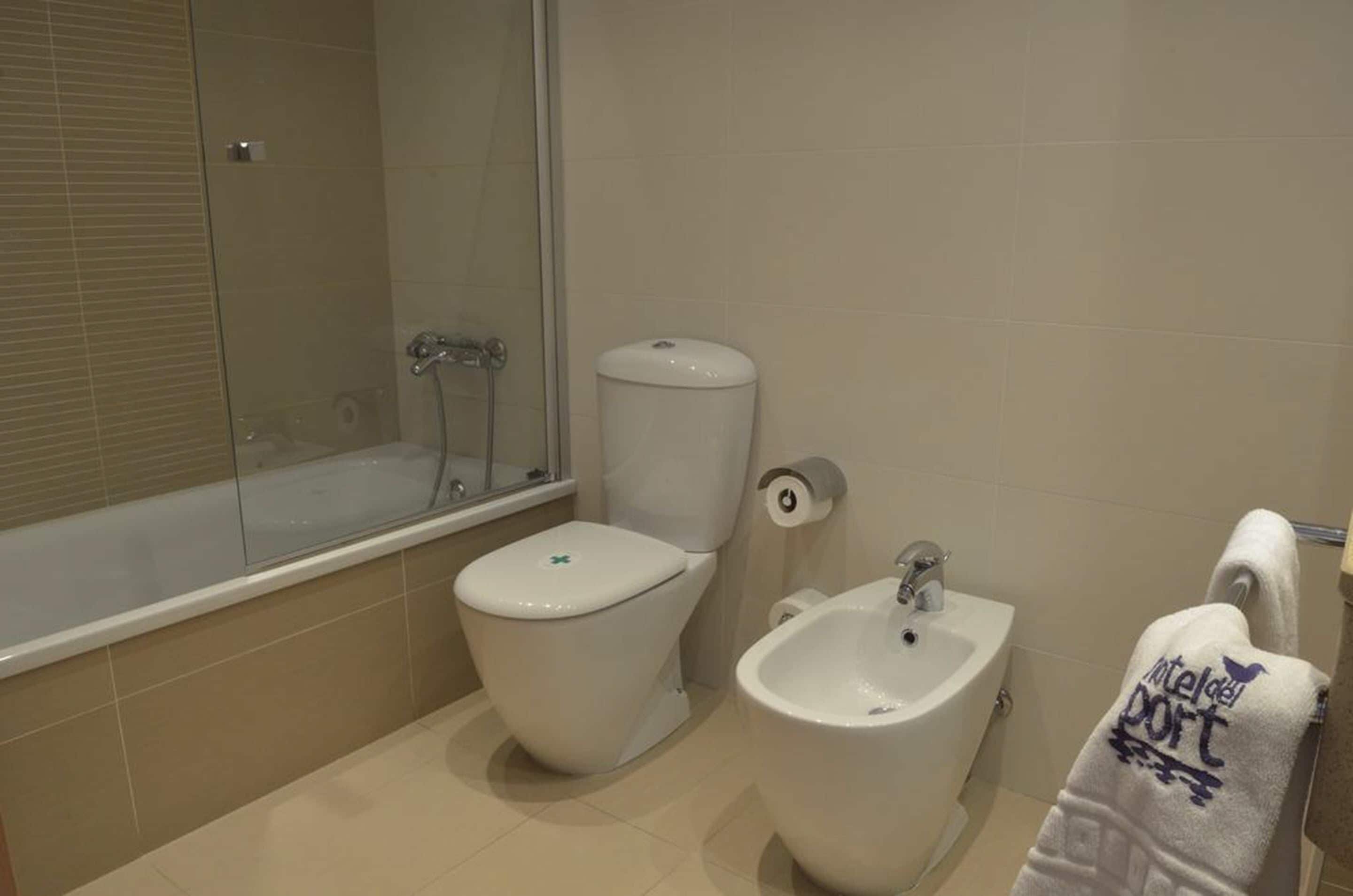 hydromassage showerhead, free toiletries, hair dryer, bidet